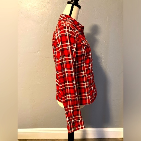 Charter Club Red Denim Plaid Jacket - Picture 5 of 15